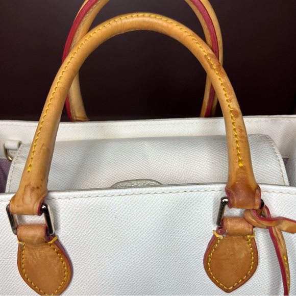 Dooney & Bourke White and Tan Satchel - Picture 10 of 16